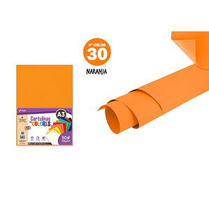 Cartulina A3 Naranja 210gsm | Pack 50 Hojas para Juegos y Proyectos Creativos