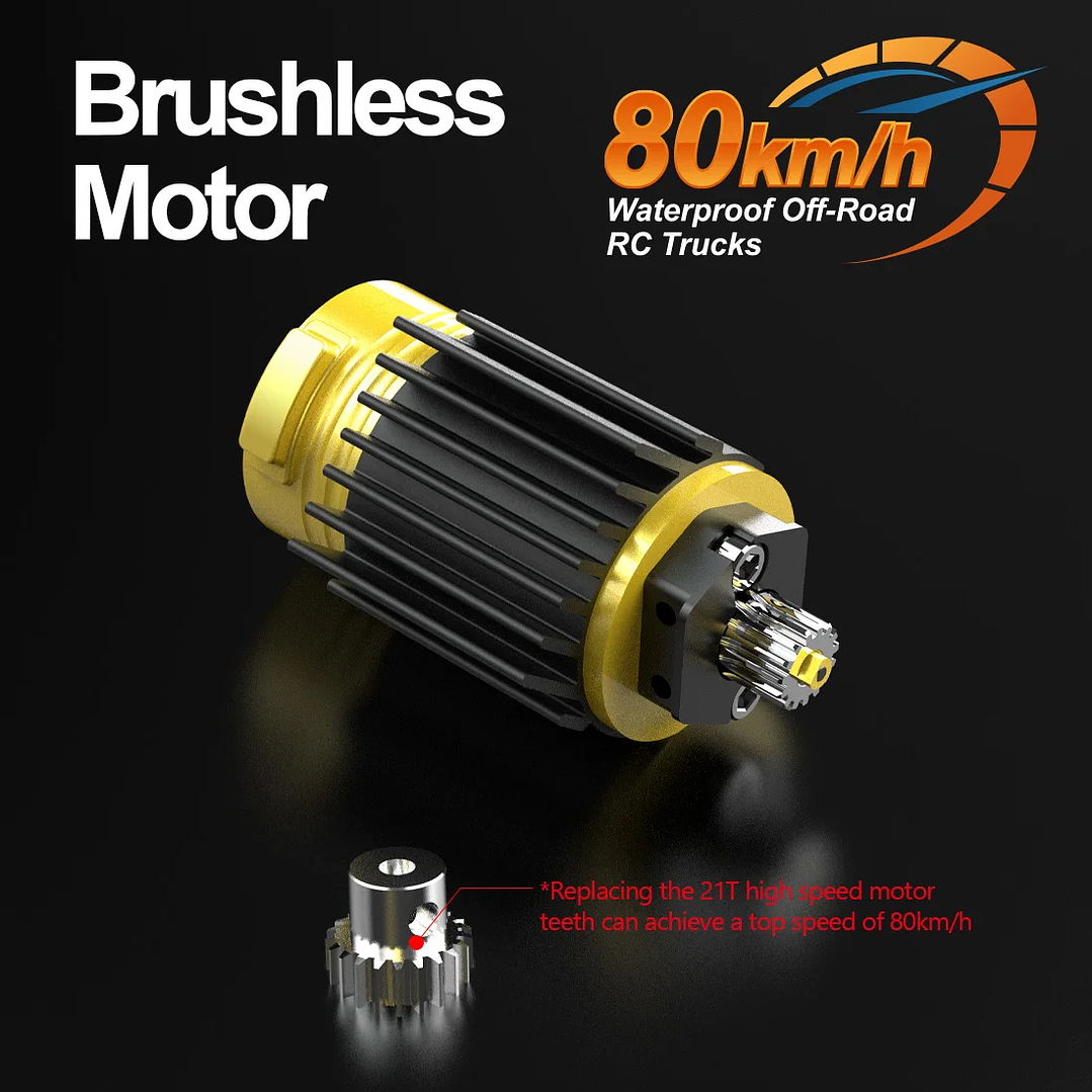 Coche RC JIUSI PT14R MT14R 1/14 | 4WD Sin Escobillas 80 km/h Todoterreno 2