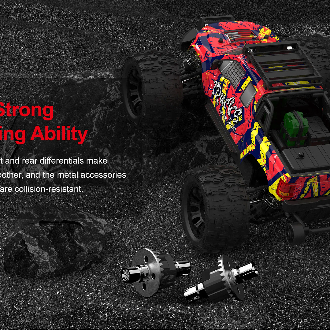 Coche RC JIUSI PT14R MT14R 1/14 | 4WD Sin Escobillas 80 km/h Todoterreno 20