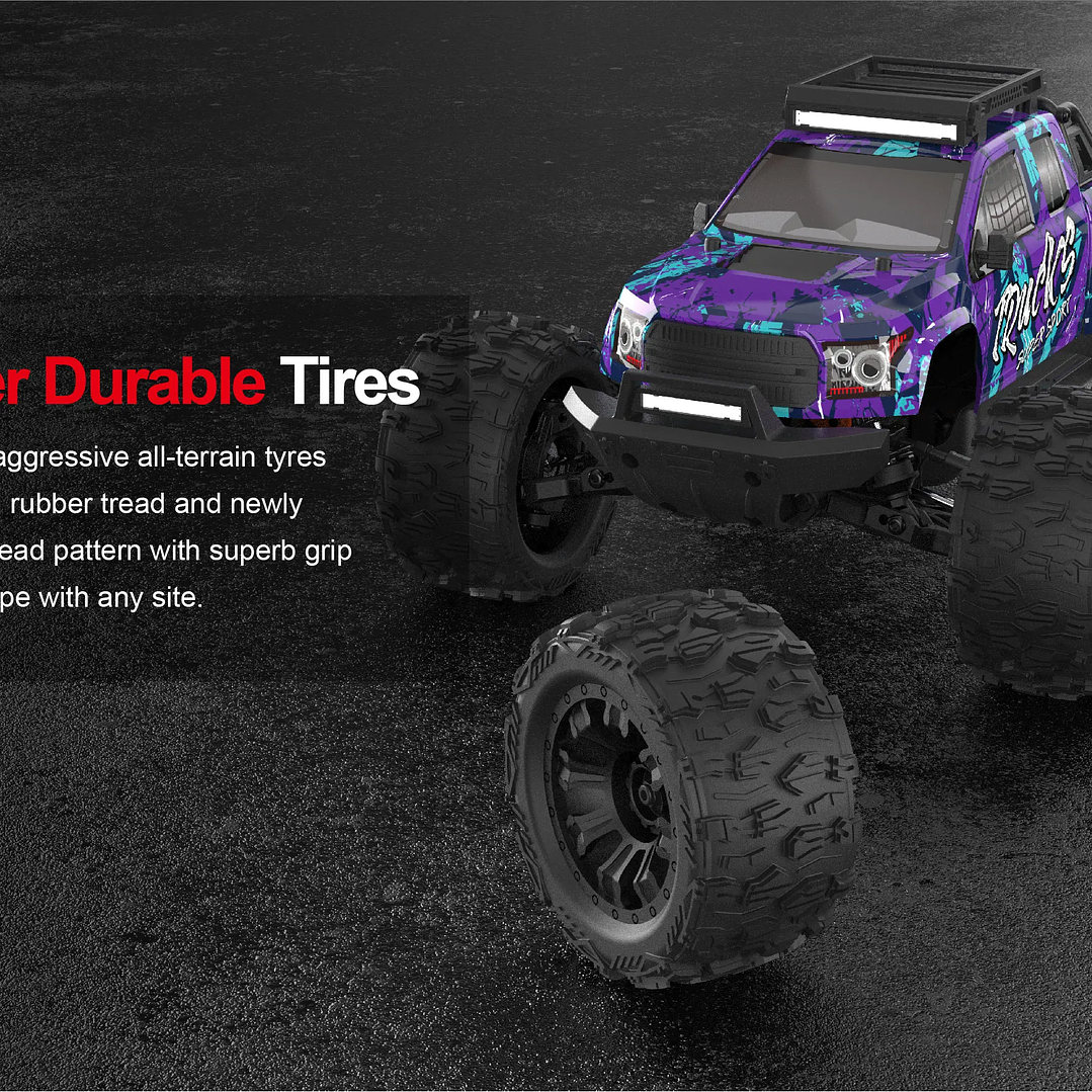 Coche RC JIUSI PT14R MT14R 1/14 | 4WD Sin Escobillas 80 km/h Todoterreno 24