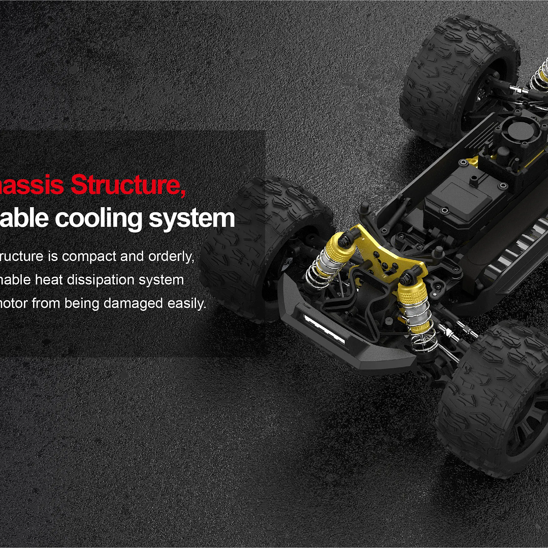 Coche RC JIUSI PT14R MT14R 1/14 | 4WD Sin Escobillas 80 km/h Todoterreno 25