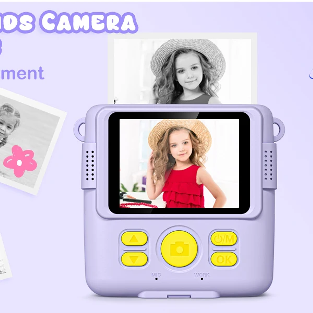 Cámara Digital Infantil 1080P con Impresión | 32GB, Regalo para Niños 3–12 Años 16