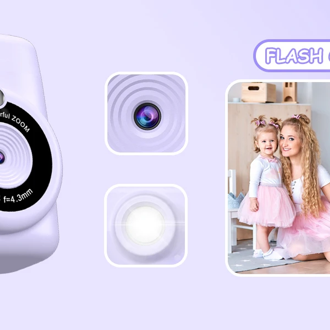 Cámara Digital Infantil 1080P con Impresión | 32GB, Regalo para Niños 3–12 Años 18