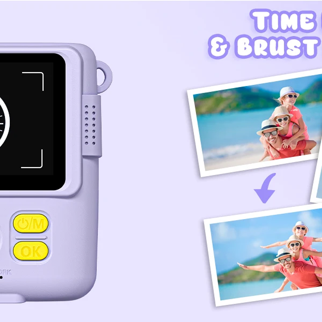 Cámara Digital Infantil 1080P con Impresión | 32GB, Regalo para Niños 3–12 Años 20