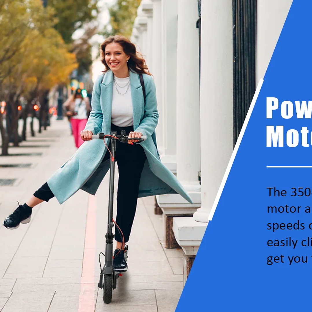 Scooter Eléctrico ATSANT M365 X1 | 36V 500W Plegable con App, 35KM de Autonomía 14