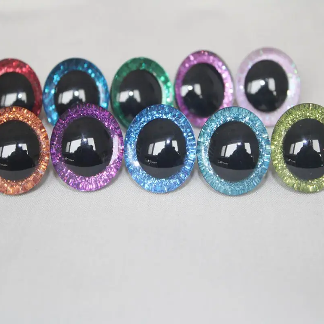 Ojos 3D Transparentes para Muñecos | Pack 20 Piezas Masckaszem con Tallo Largo 1