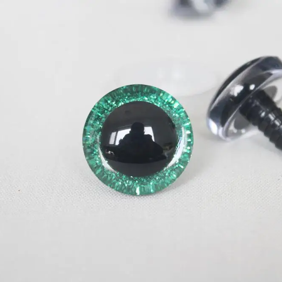 Ojos 3D Transparentes para Muñecos | Pack 20 Piezas Masckaszem con Tallo Largo 6