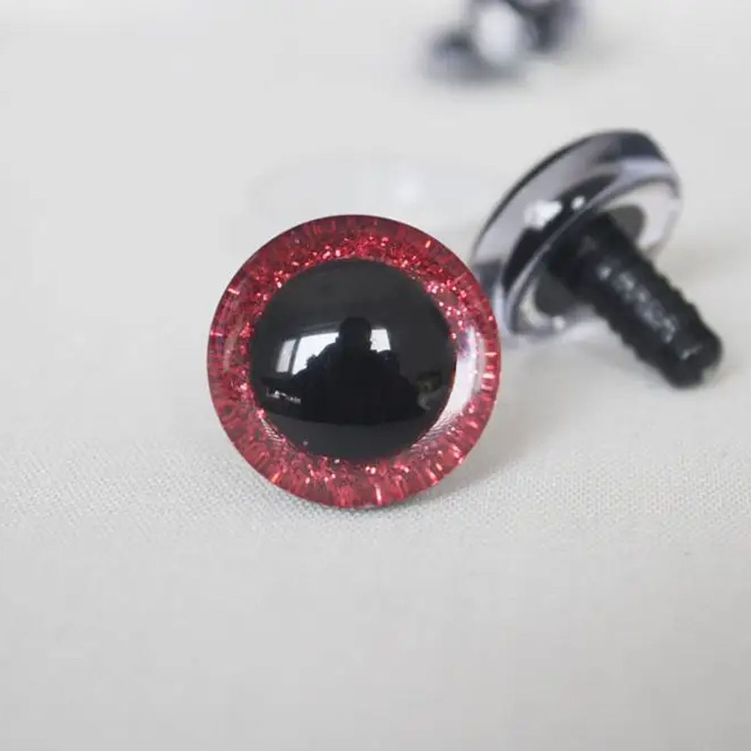 Ojos 3D Transparentes para Muñecos | Pack 20 Piezas Masckaszem con Tallo Largo 7