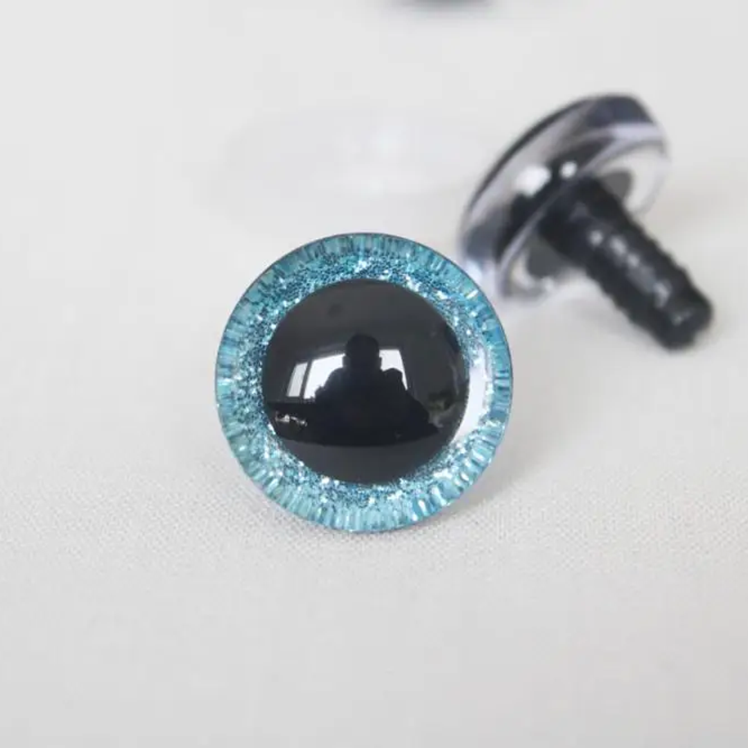 Ojos 3D Transparentes para Muñecos | Pack 20 Piezas Masckaszem con Tallo Largo 8