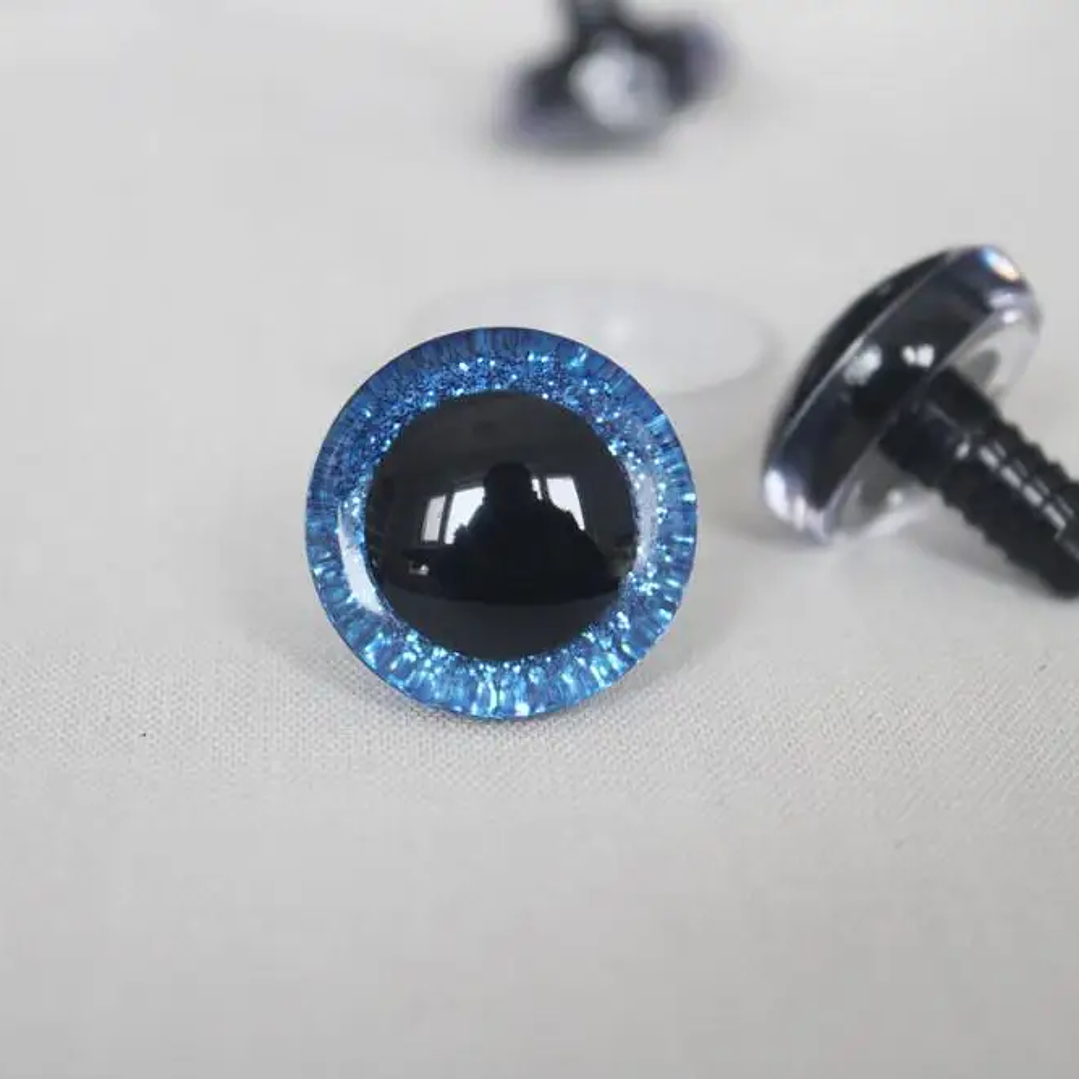 Ojos 3D Transparentes para Muñecos | Pack 20 Piezas Masckaszem con Tallo Largo 9