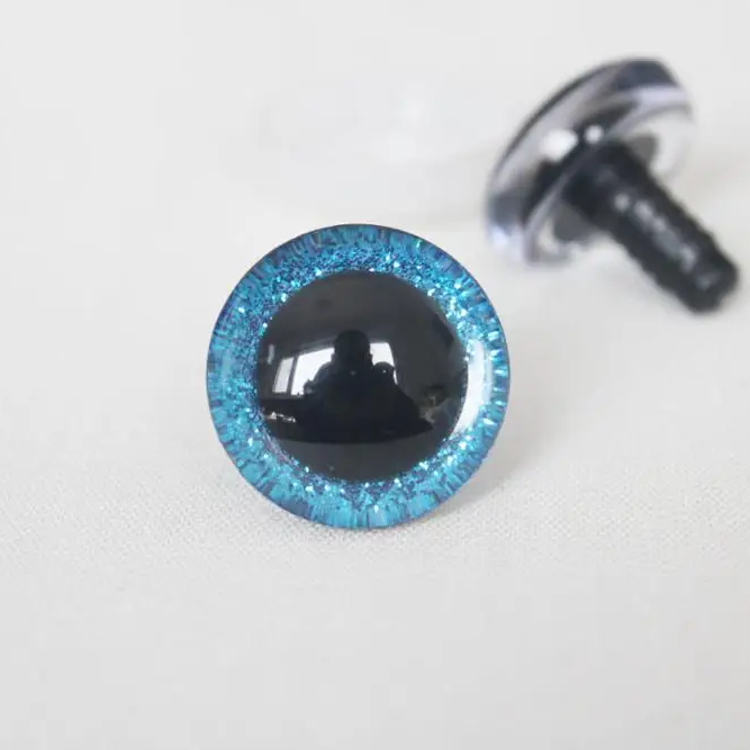 Ojos 3D Transparentes para Muñecos | Pack 20 Piezas Masckaszem con Tallo Largo 11