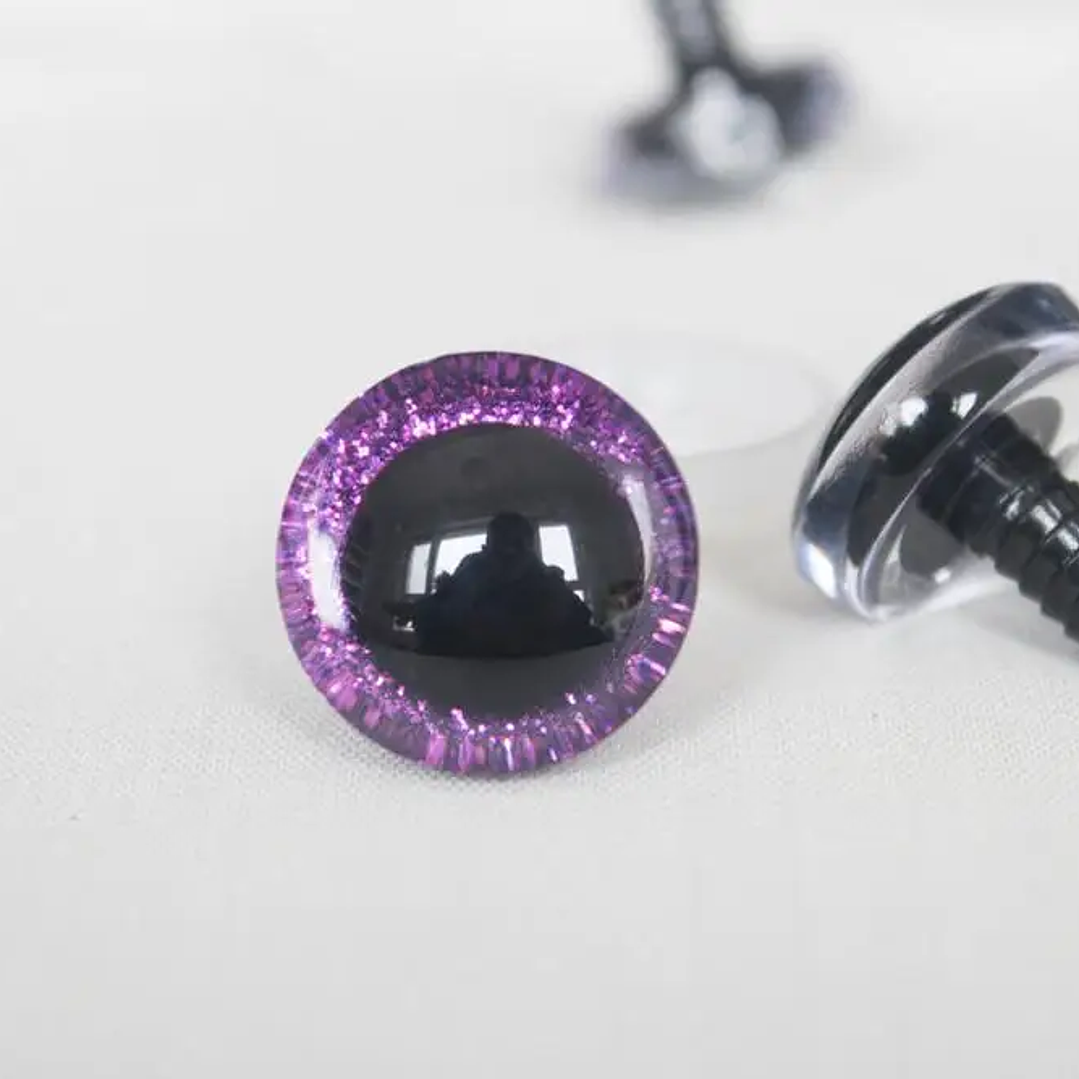 Ojos 3D Transparentes para Muñecos | Pack 20 Piezas Masckaszem con Tallo Largo 13