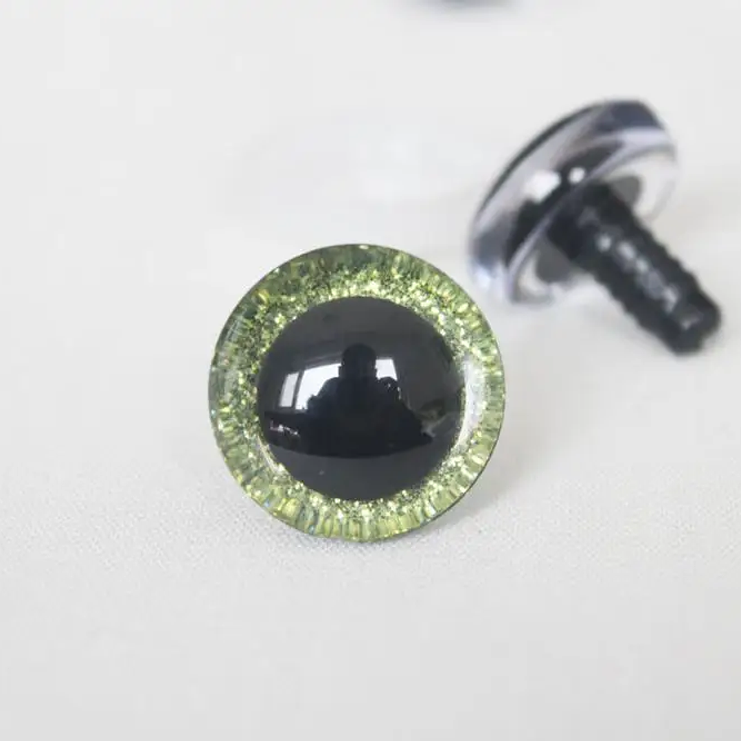 Ojos 3D Transparentes para Muñecos | Pack 20 Piezas Masckaszem con Tallo Largo 14