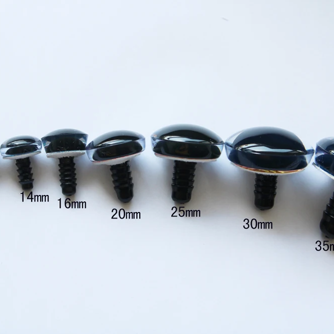 Ojos 3D Transparentes para Muñecos | Pack 20 Piezas Masckaszem con Tallo Largo 17