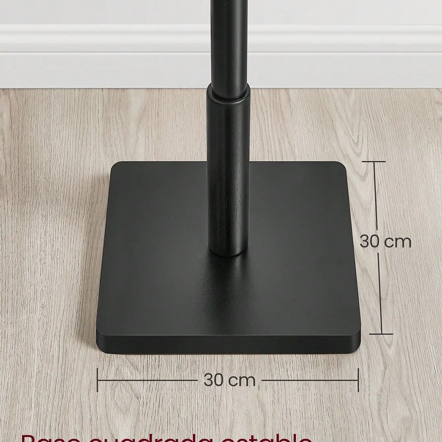 Perchero VASAGLE de Madera Maciza | 8 Ganchos, Rosa Jalea, Ajustable y Estable 4