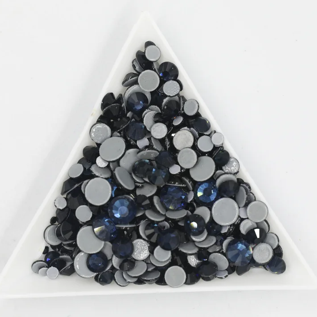 Cristales Hotfix AB ZhanwSP | 40 Colores, Todos los Tamaños, para Tela y Uñas 8