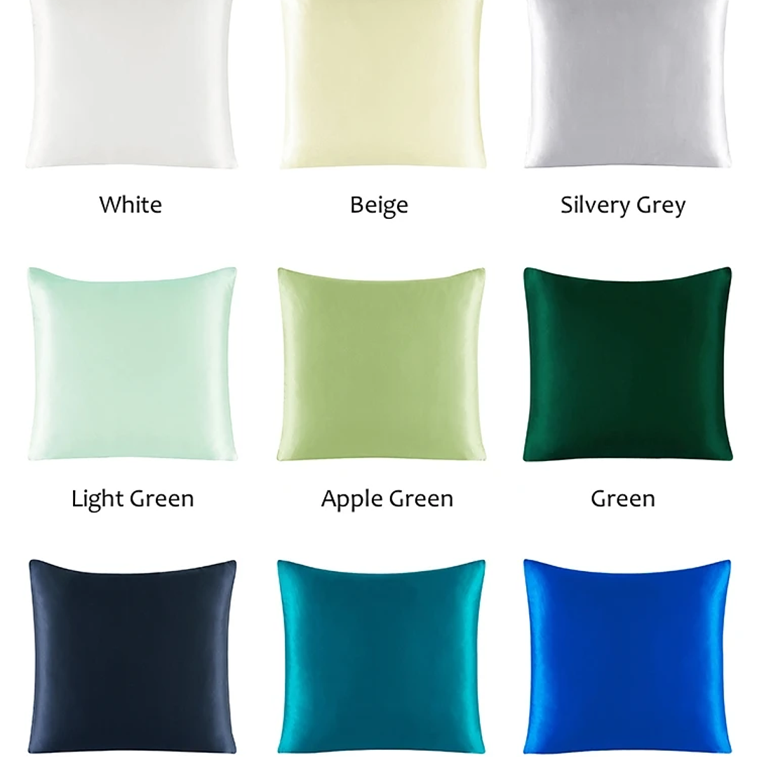 Funda de Almohada Seda Pura | Multicolor, Cremallera, 40x40–80x80 cm 32