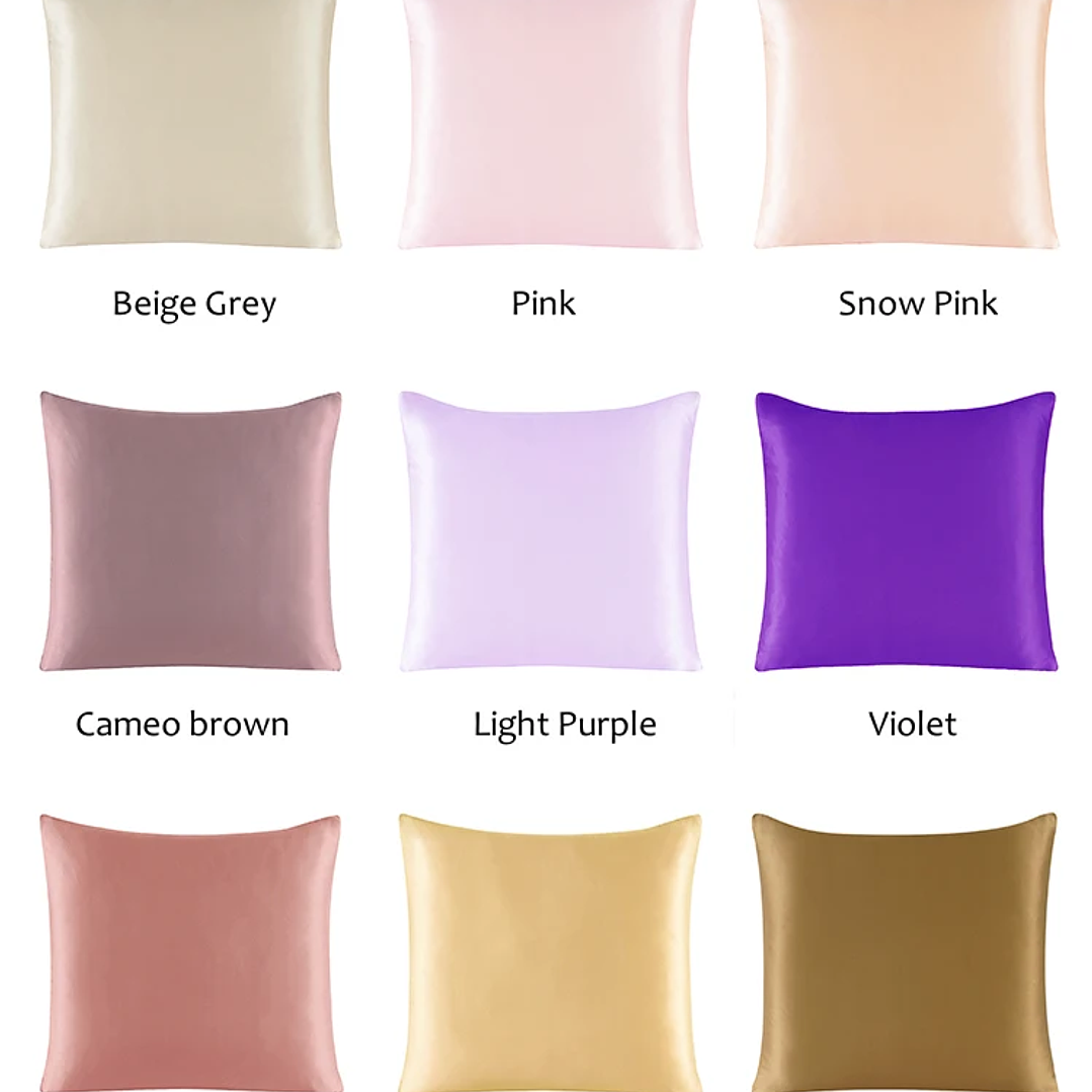 Funda de Almohada Seda Pura | Multicolor, Cremallera, 40x40–80x80 cm 33