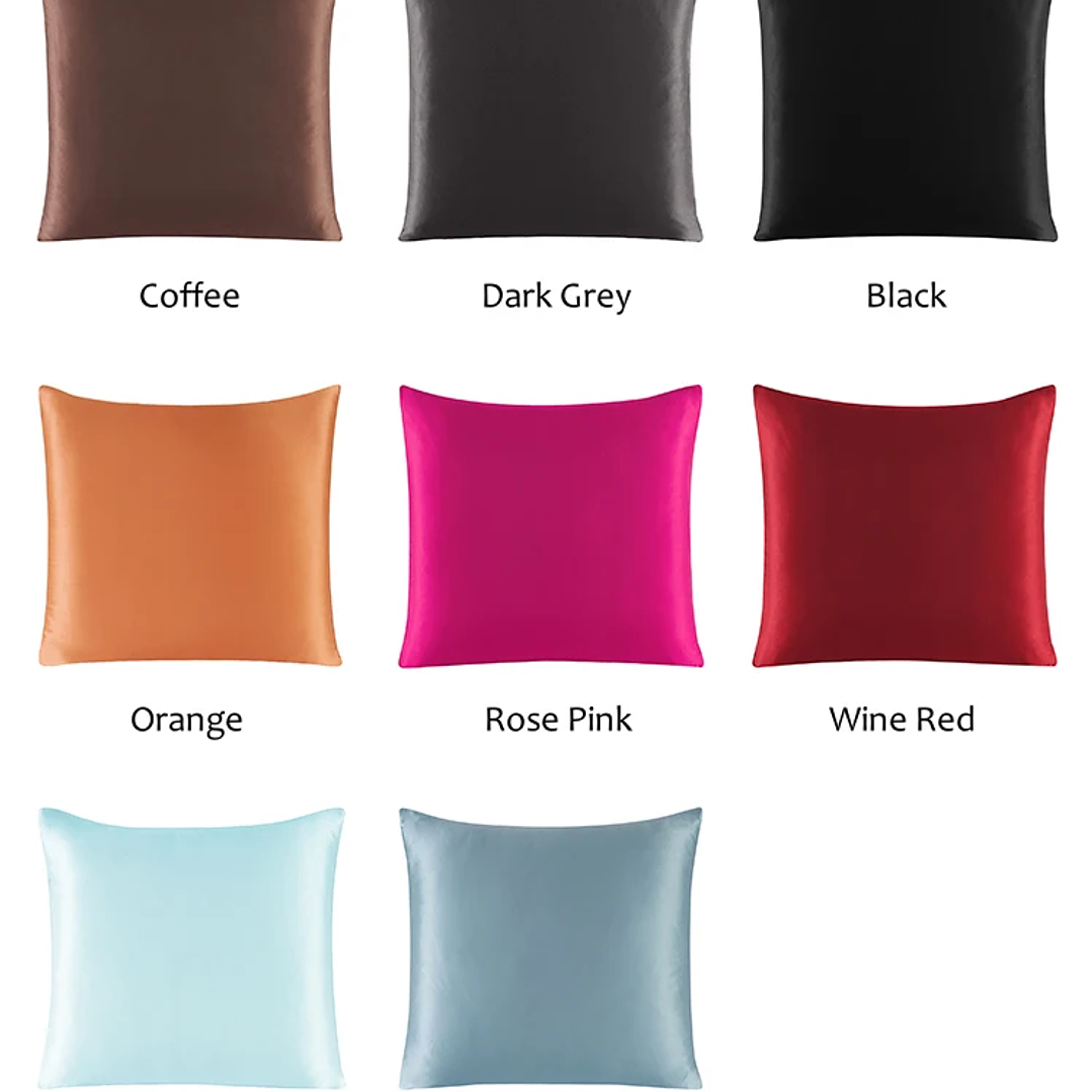 Funda de Almohada Seda Pura | Multicolor, Cremallera, 40x40–80x80 cm 34