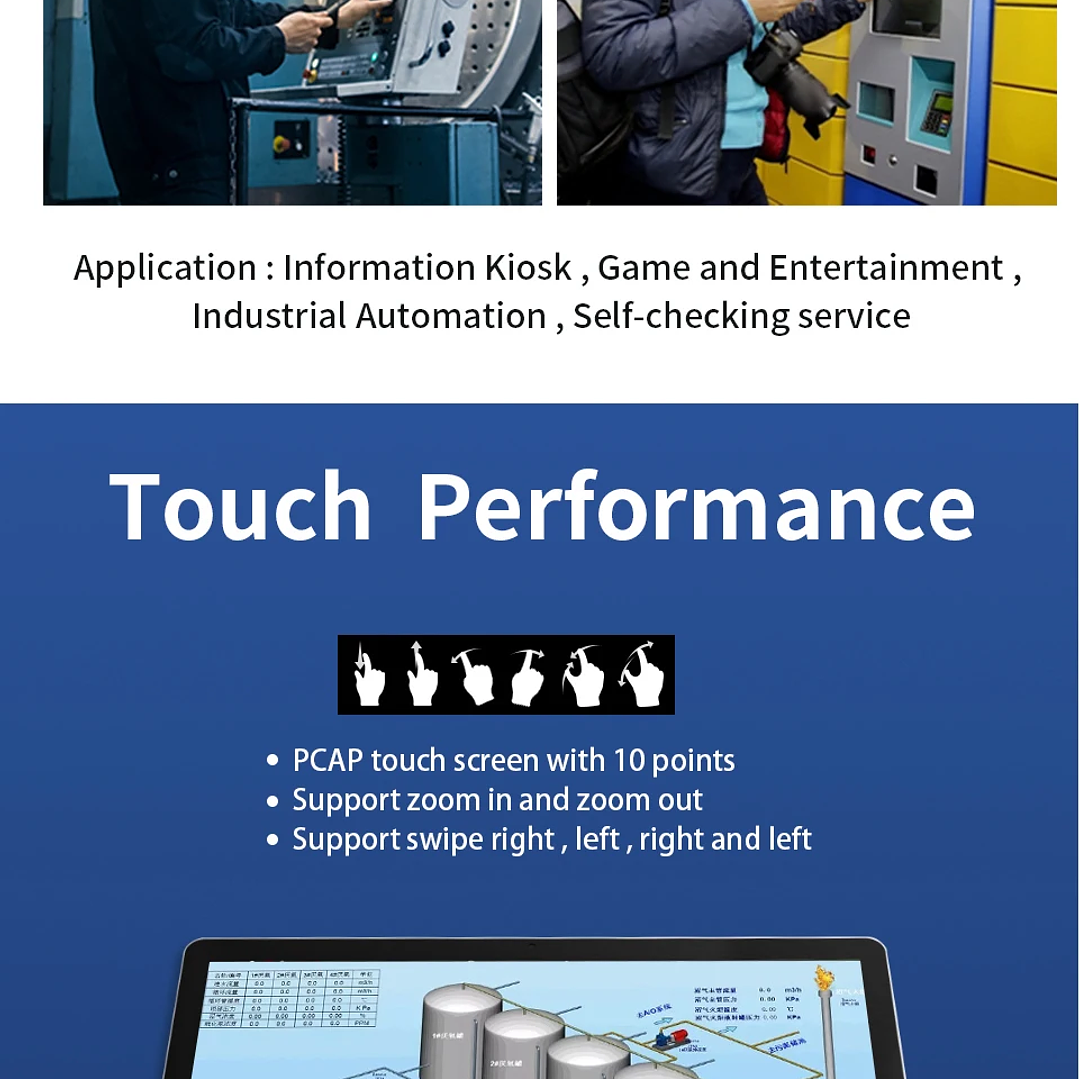 Panel Táctil Industrial Todo en Uno | 15.6–18.5