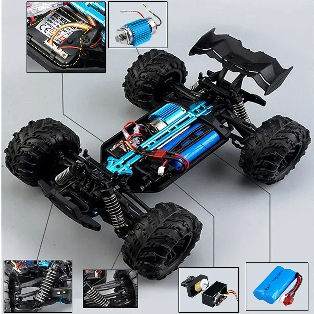 Coche RC WLtoys 1:16 4WD | 50 km/h, Todoterreno, Alta Velocidad, Control 2.4G 3