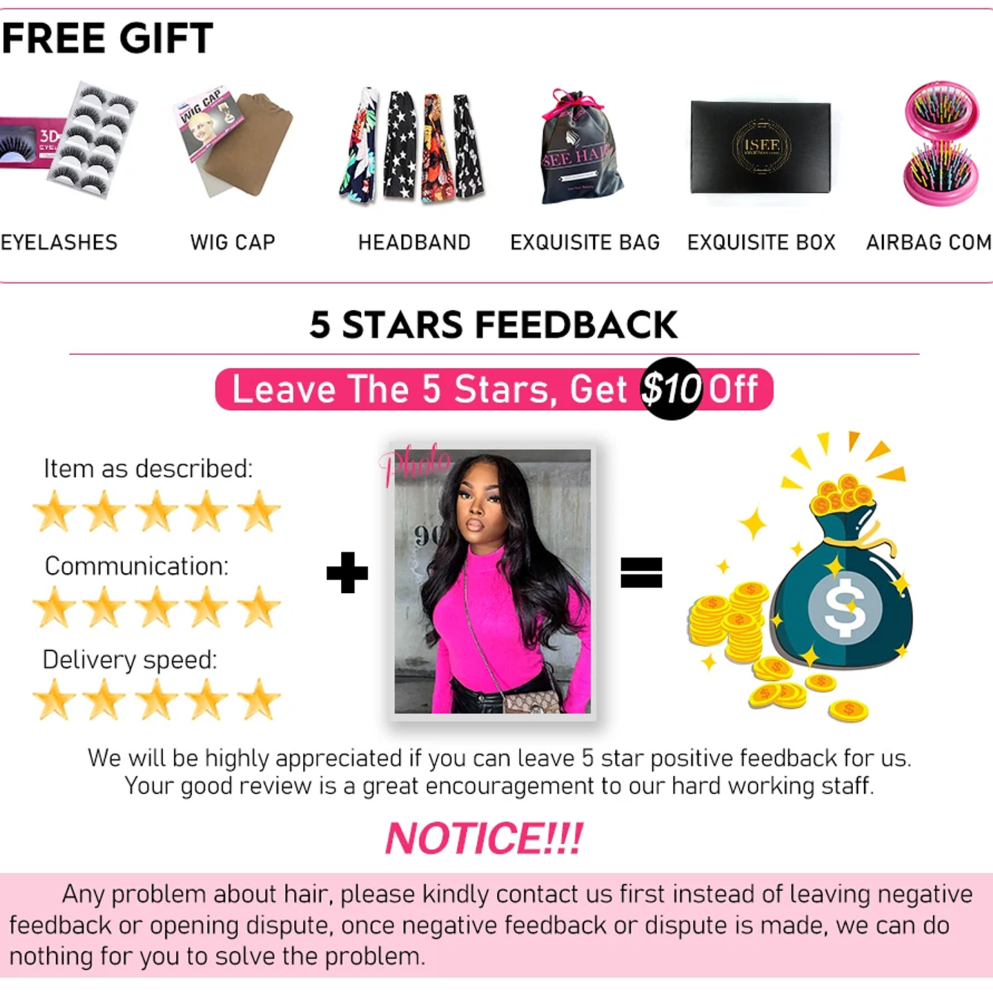 Extensión de Cabello Liso Brasileño ISEE | 100% Humano, Remy, 1 Paquete, Color Natural 23