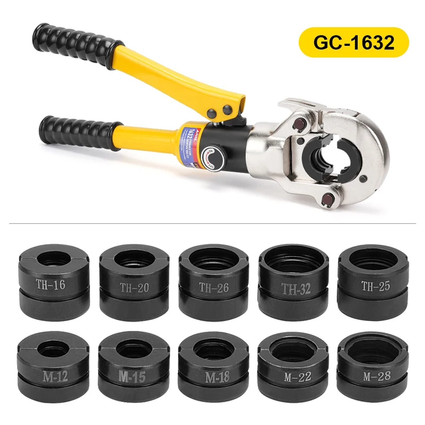 Herramienta Hidráulica APRIL GC-1632 | Prensado PEX, Cobre, Acero Inoxidable, Mandíbulas TH/U/V/M/VAU 7