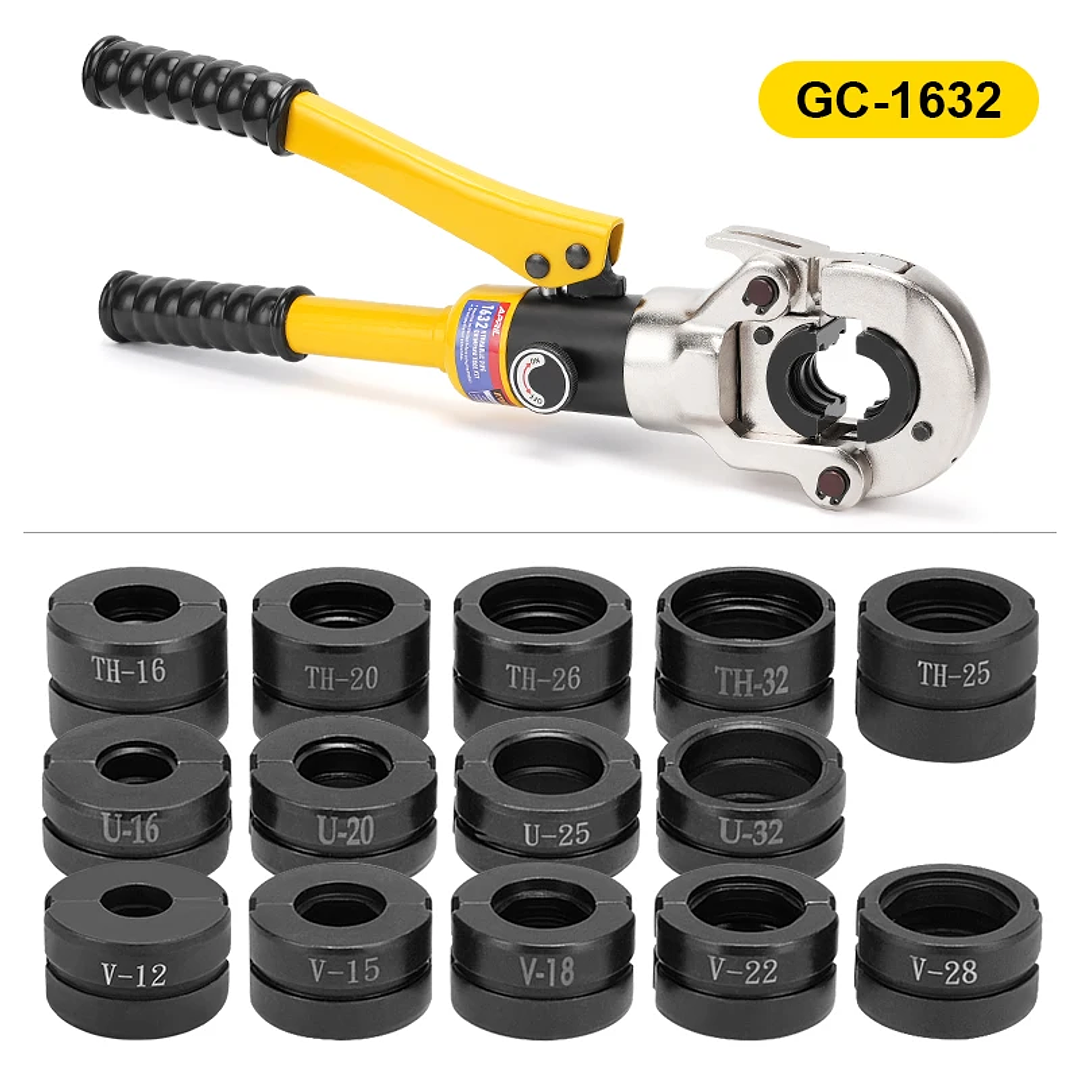 Herramienta Hidráulica APRIL GC-1632 | Prensado PEX, Cobre, Acero Inoxidable, Mandíbulas TH/U/V/M/VAU 9