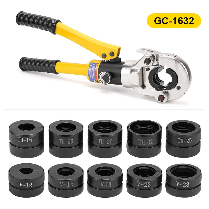 Herramienta Hidráulica APRIL GC-1632 | Prensado PEX, Cobre, Acero Inoxidable, Mandíbulas TH/U/V/M/VAU 10