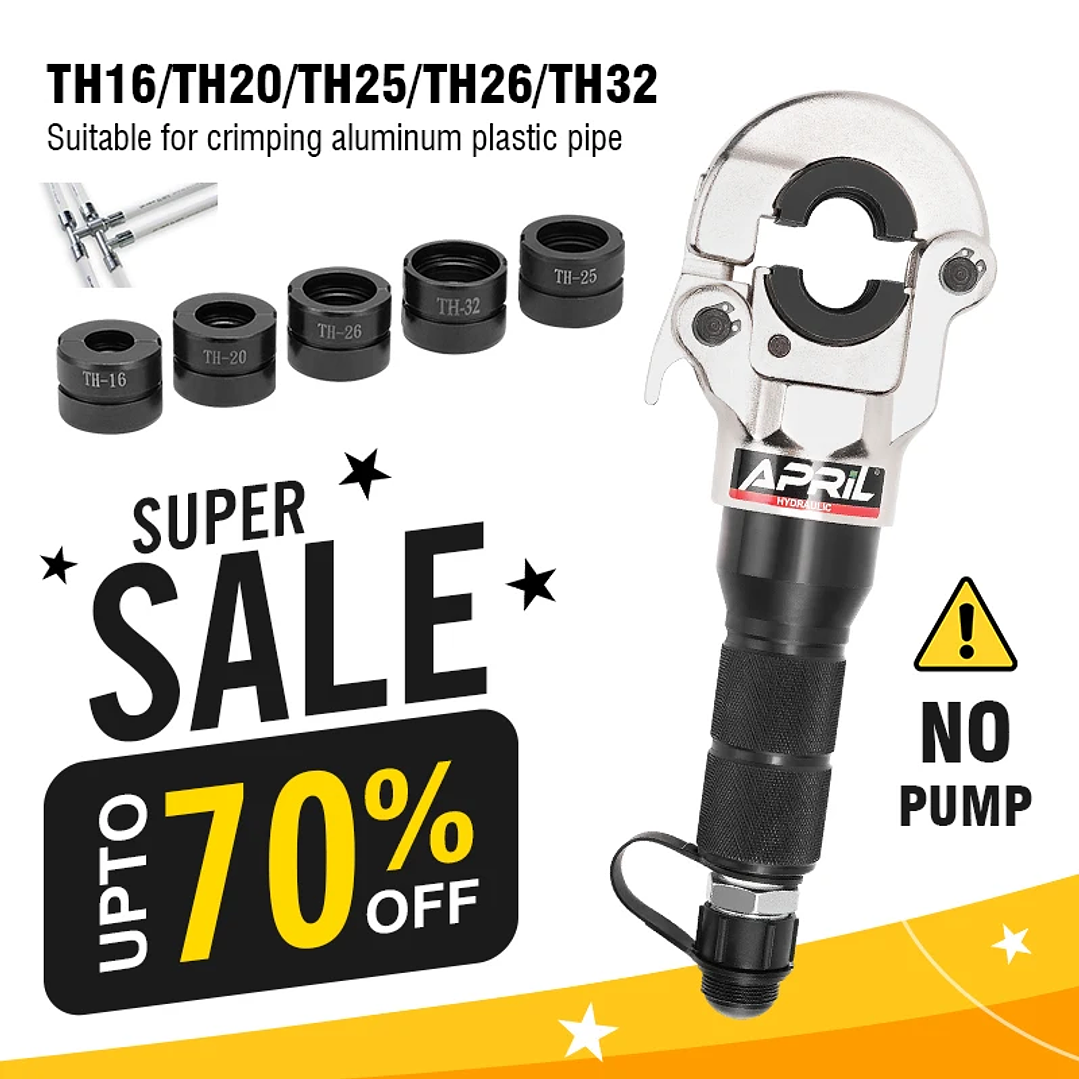 Herramienta Hidráulica APRIL GC-1632 | Prensado PEX, Cobre, Acero Inoxidable, Mandíbulas TH/U/V/M/VAU 18