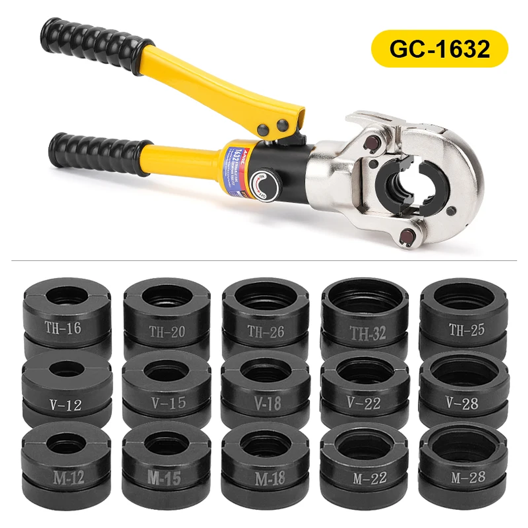 Herramienta Hidráulica APRIL GC-1632 | Prensado PEX, Cobre, Acero Inoxidable, Mandíbulas TH/U/V/M/VAU 21