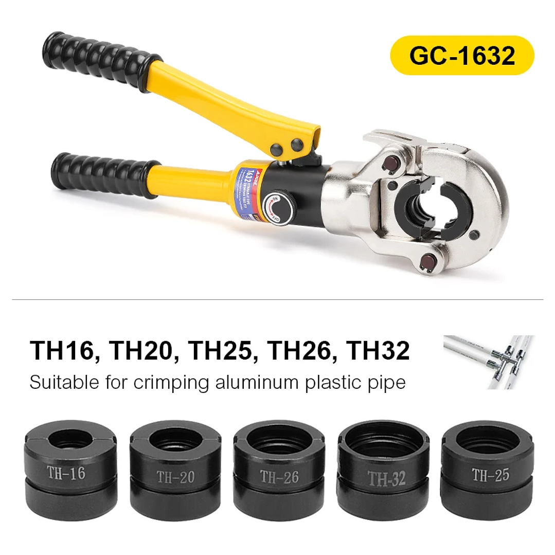 Herramienta Hidráulica APRIL GC-1632 | Prensado PEX, Cobre, Acero Inoxidable, Mandíbulas TH/U/V/M/VAU 22