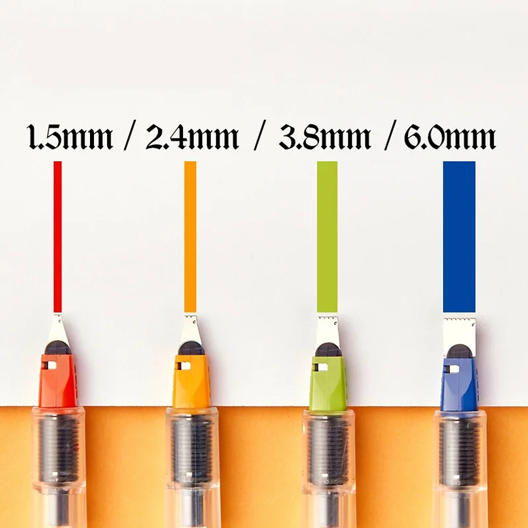 Pluma Paralela Pilot para Caligrafía | 4 Grosores, Tinta de Colores, Escritura Artística 20