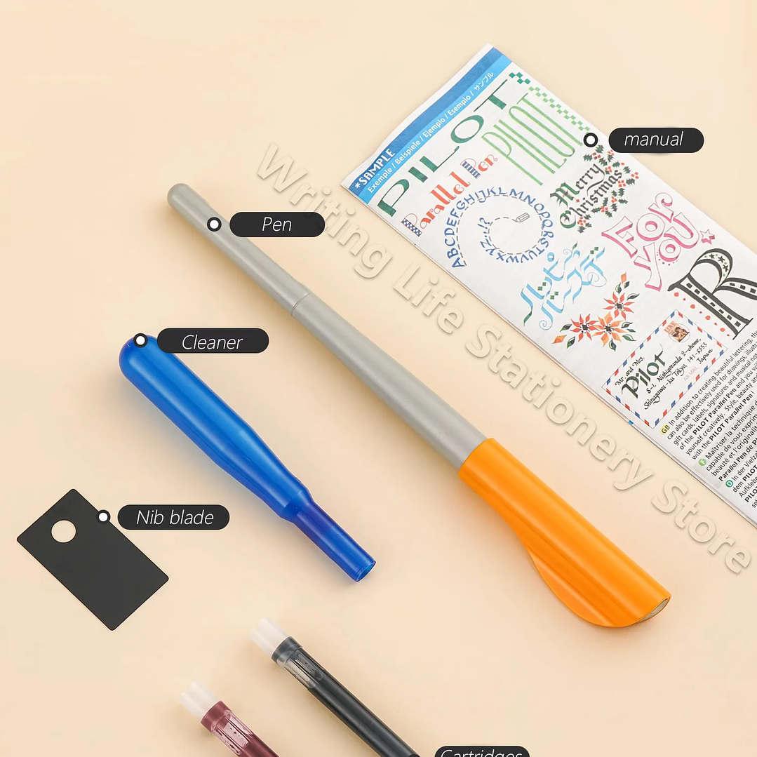 Pluma Paralela Pilot para Caligrafía | 4 Grosores, Tinta de Colores, Escritura Artística 26