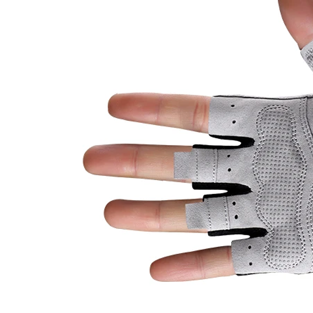 Guantes ROCKBROS Medio Dedo MTB | Transpirables, Antigolpes, Unisex, Para Ciclismo Deportivo 12