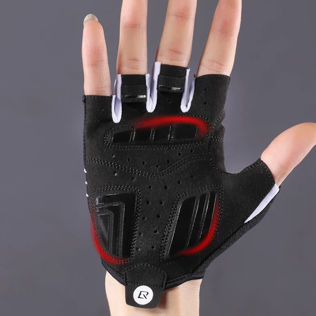 Guantes ROCKBROS Medio Dedo MTB | Transpirables, Antigolpes, Unisex, Para Ciclismo Deportivo 25