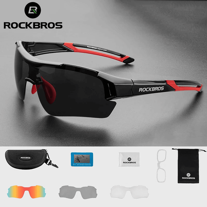 Gafas ROCKBROS Polarizadas Ciclismo | 5 Lentes Intercambiables, Protección UV400, Montura Ligera 1