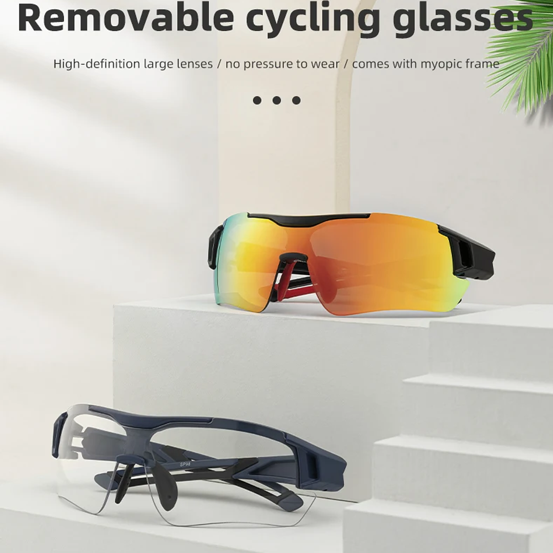 Gafas ROCKBROS Polarizadas Ciclismo | 5 Lentes Intercambiables, Protección UV400, Montura Ligera 13