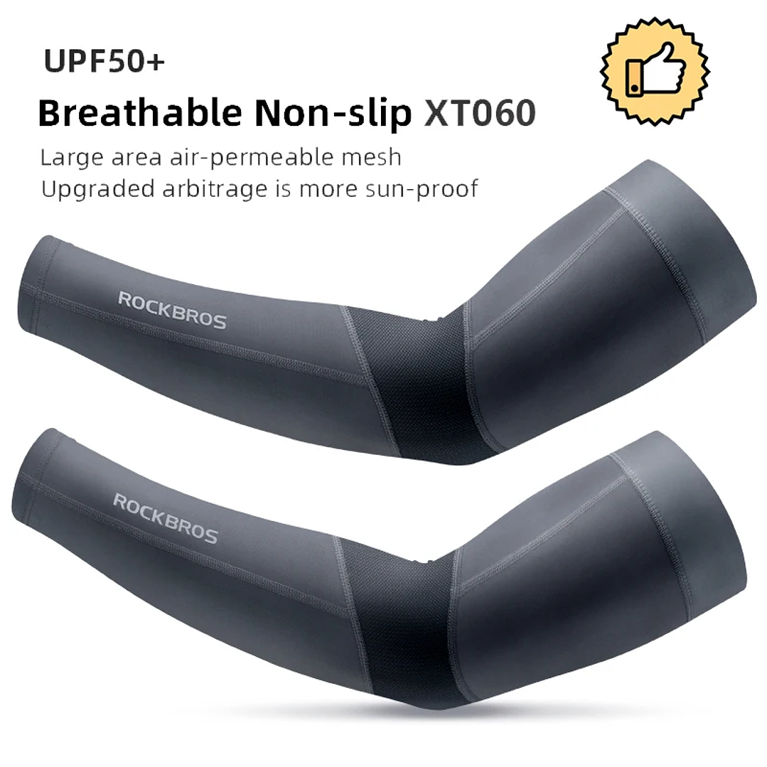 Mangas Deportivas ROCKBROS Ice Silk | Protección Solar UPF 50+, Transpirables, Unisex 12