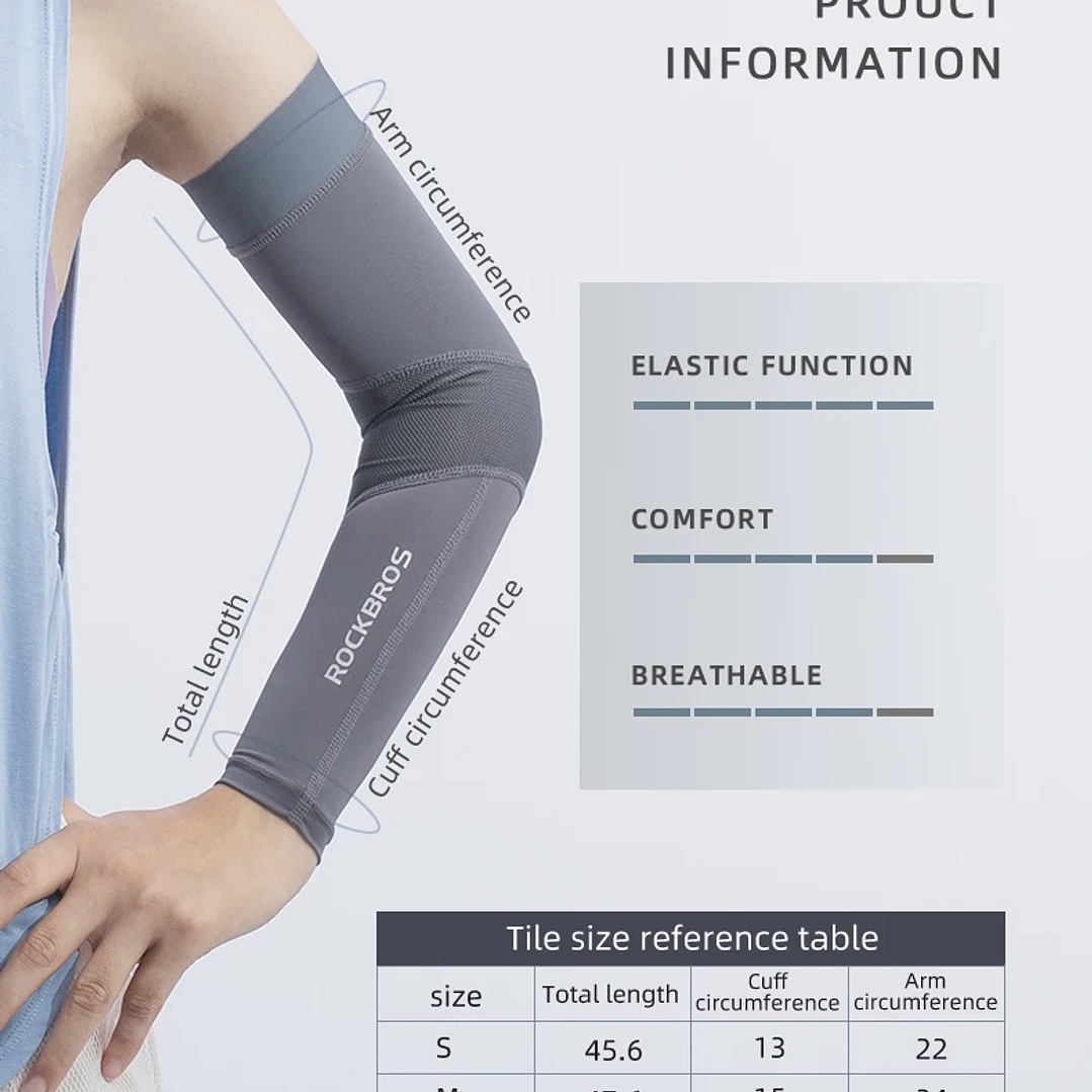 Mangas Deportivas ROCKBROS Ice Silk | Protección Solar UPF 50+, Transpirables, Unisex 16