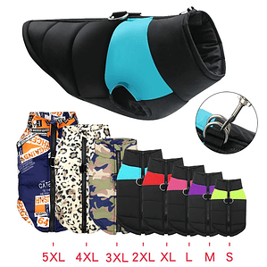 Chaleco Impermeable Acolchado para Perros | Abrigo de Invierno para Mascotas Pequeñas, Medianas y Grandes