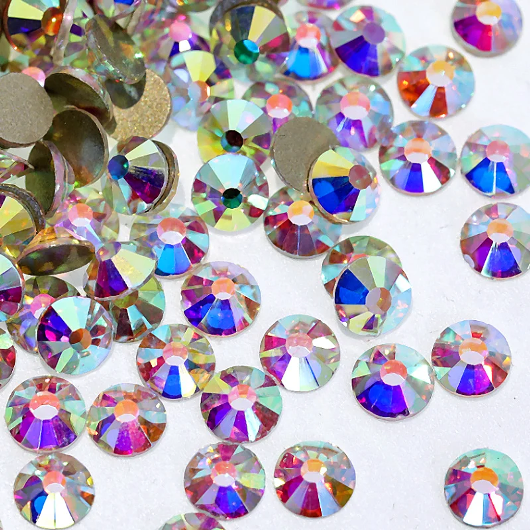 Diamantes de Imitación Cristal SS3-SS50 | Piedras Planas sin Calor para Decoración de Uñas y Moda 16