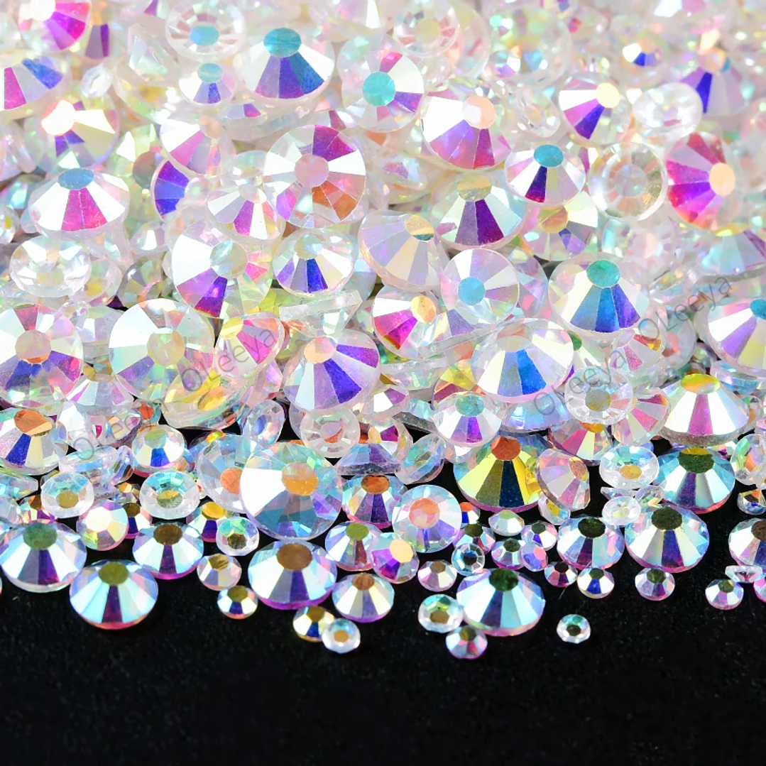 Diamantes de Imitación Cristal SS3-SS50 | Piedras Planas sin Calor para Decoración de Uñas y Moda 28