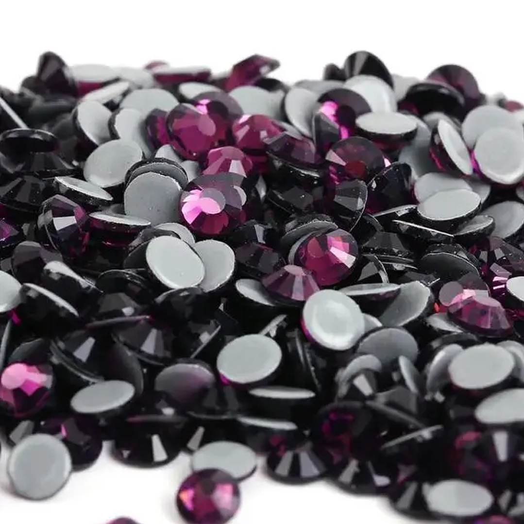 Strass Cristal AB Hotfix SS6-SS30 | 40 Colores, Diamantes de Imitación para Tela y Uñas
 39