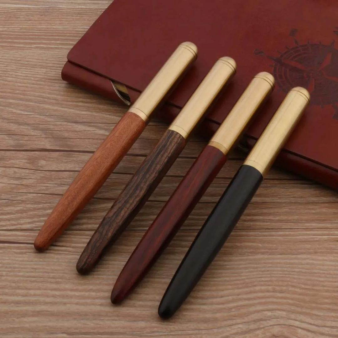 Bolígrafo RollerBall de Ébano y Latón | Punta 0,5 mm, Escritura Elegante y Precisa 3