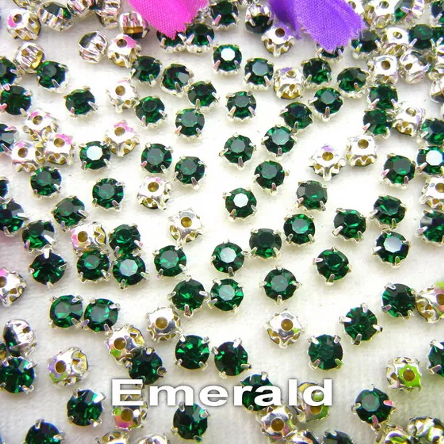 Diamantes de Imitación con Garra Plateada | Cristal Colorido para Coser en Ropa y Accesorios 4