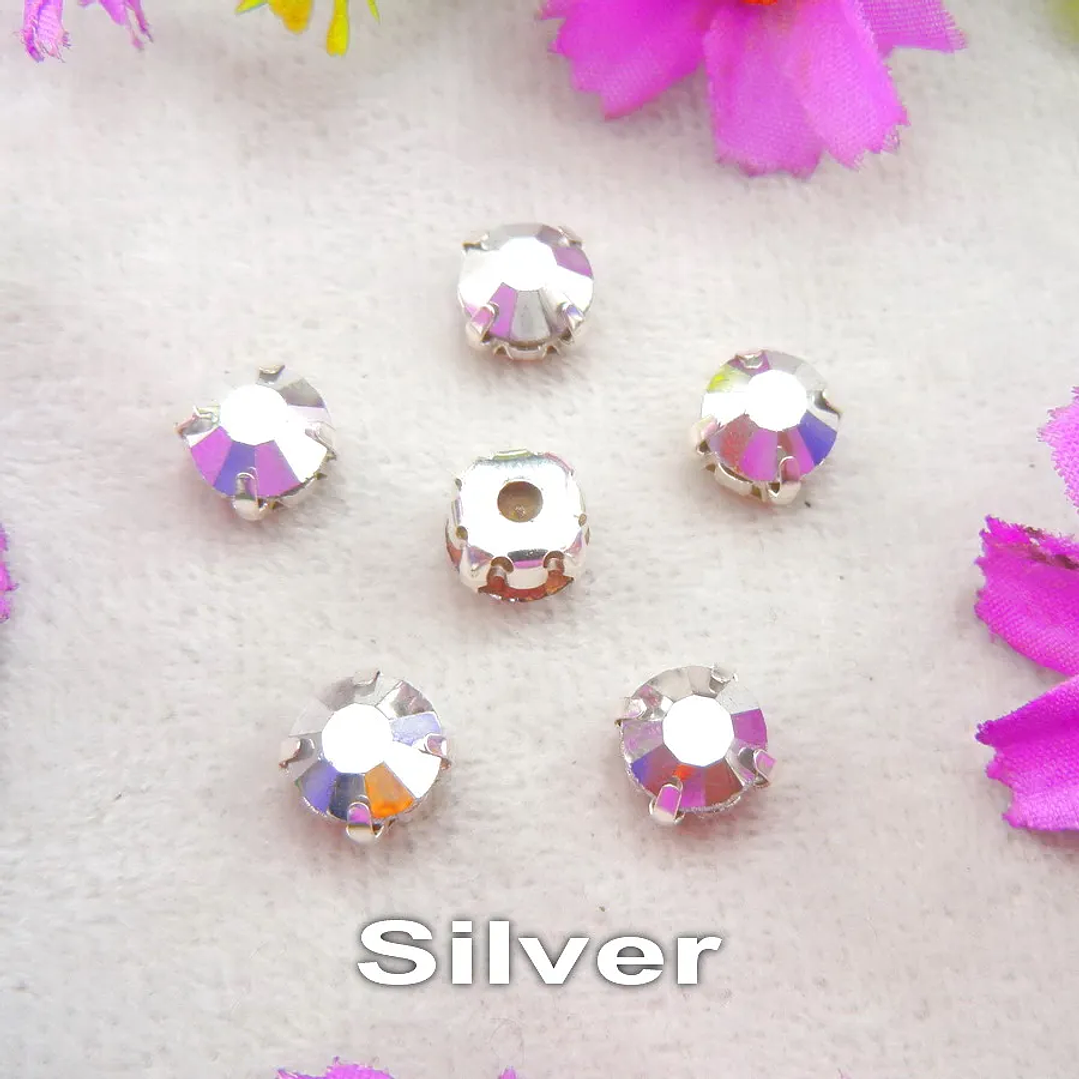 Diamantes de Imitación con Garra Plateada | Cristal Colorido para Coser en Ropa y Accesorios 9