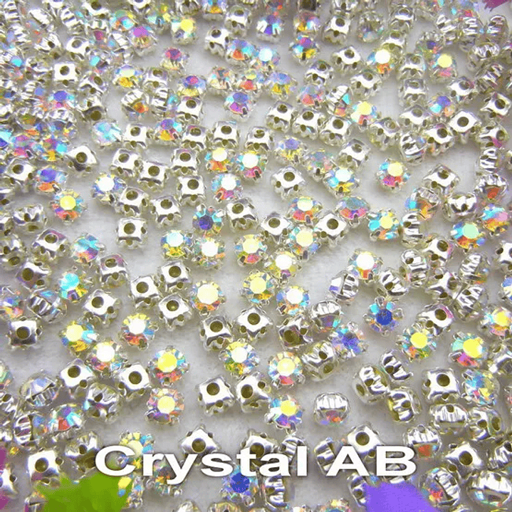 Diamantes de Imitación con Garra Plateada | Cristal Colorido para Coser en Ropa y Accesorios 12