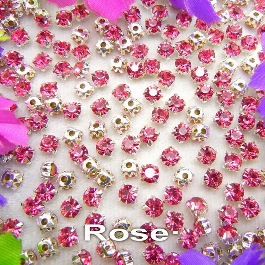 Diamantes de Imitación con Garra Plateada | Cristal Colorido para Coser en Ropa y Accesorios 17