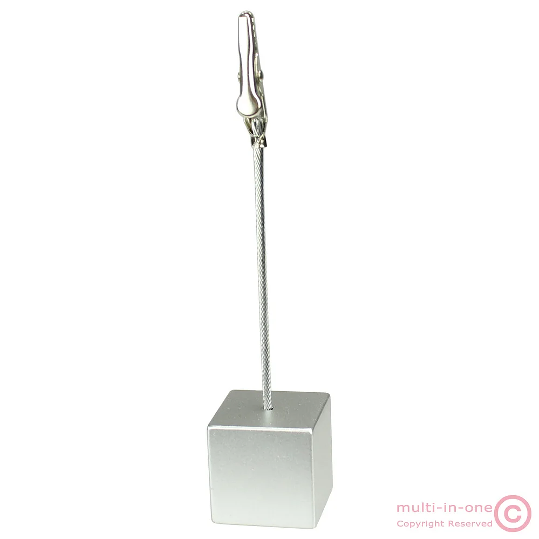 Soporte de Notas con Base de Cubo | Clip de Cocodrilo para Fotos y Tarjetas Decorativas 8